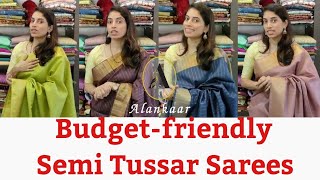 ALANKAAR BOUTIQUE  Budgetfriendly Semi Tussar Sarees Whatsapp  919746326239  Sequence  220 [upl. by Paver]