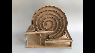 How to make spiral Marble Machine  cardboard toy [upl. by Dorine668]