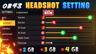 After OB43 update headshot sensitivity 🔥  Free fire one tap sensitivity  Headshot setting tamil [upl. by Littman]