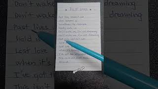 PAST LIVES  Sapientdream amp Slushii music handwriting love lyrics short english fyp life [upl. by Grosz43]