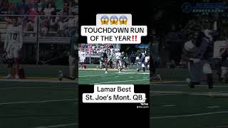 Lamar Best with an INSANE 45 yard TD run for St Joe’sMontvale football [upl. by Einitsed]