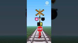 crossing signal running in the railway track shorts short [upl. by Enwad700]