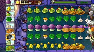 Plants vs Zombies Survival Night Challenge Cattail  FumeShroom  Kernelpult Mod Superboncil [upl. by Eanyl]