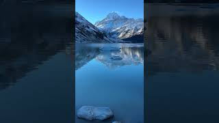 Surrounding Glacier Mountains at the feet of Hooker Lake mountcook mtcook travel mountains [upl. by Nerac]