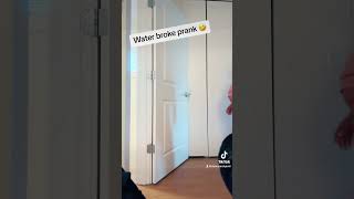 Water broke prank on boyfriend 😂 [upl. by Ahsinotna636]