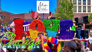 4K 🏳️‍🌈Chicago Pride Parade  Chicago Walking Tour 2024  Pride Parade Chicago  Virtual Walk [upl. by Nerfe]