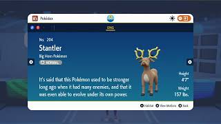 Pokémon Scarlet amp Violet  Stantler Forgot How To Evolve [upl. by Ytram308]