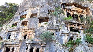 The Magnificent Lycian Rock Tombs Fethiye  Turkey [upl. by Enialed209]