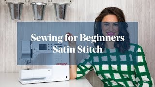 How To Satin Stitch on Sewing Machine Sewing for Beginners [upl. by Onoitna]