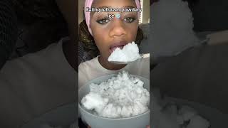 Eating refrozen powdery ice ❄️ iceeatingasmr icebites [upl. by Iroj]