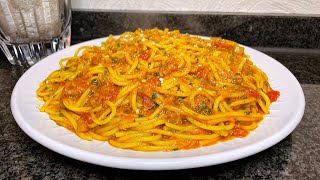 One Pot Pasta mit Thunfisch amp Tomaten Sauce 10 Minuten Nudel Rezept  Nudle Recipe [upl. by Maxi359]