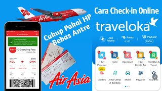 Cara Check in Online Tiket Pesawat Yang dibeli via Traveloka  Checkin Online Tiket Air Asia [upl. by Kraus]