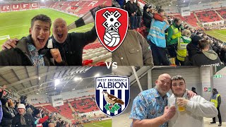 ROTHERHAM VS WBA VLOG WALLACE WONDERSTRIKE AS ALBION FAN BREAKS LEG IN LIMBS [upl. by Sparkie]