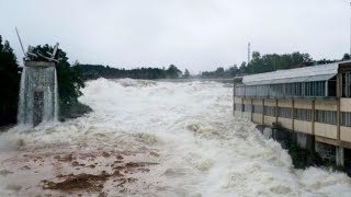 Germany dam burst submerges cities Massive flooding after river overflow in Bavaria [upl. by Nylavad164]