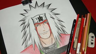 Anime drawing Jiraiya Naruto [upl. by Kiyoshi]