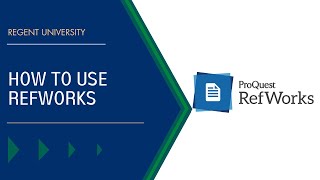 How to use RefWorks [upl. by Aneeram]