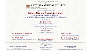 Kasturba Medical Collge Mangalore  College Day amp Awards Ceremony  Friday May 13 2022600pm [upl. by Bowden]