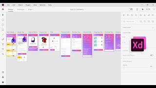 Adobe XD App UI UX design 02  Free App UI UX templates  ECommerce [upl. by Tamera]