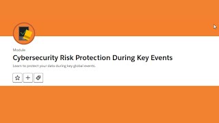 Cybersecurity Risk Protection During Key Events Trailhead  Salesforce [upl. by Felise461]