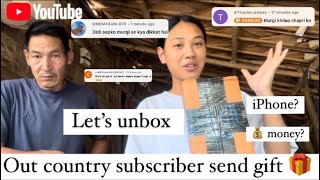 Subscriber from out country send gifts  lets unbox  Arunachal Pradesh village lifestyle vlog 🇮🇳 [upl. by Candyce]