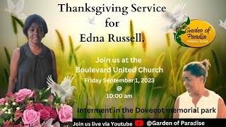 Thanksgiving Service for Edna Russell [upl. by Mariken]