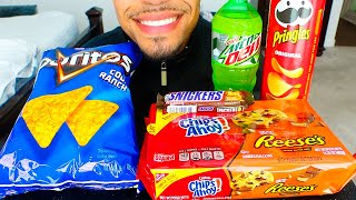 ASMR EATING JUNK FOOD MUKBANG JERRY INTENSE CRUNCHY FOODS SOUNDS NO TALKING [upl. by Syl677]