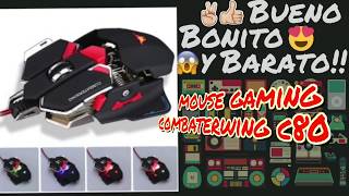 Mouse gaming bueno bonito y barato COMBATERWING CW80 [upl. by Aitselec]