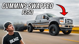 Cummins Swapped Ford F250 Worlds Ultimate Truck [upl. by Oirazan]