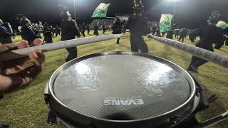 Center Snare GoPro Footage for Smyrna High School Marching Band at Forrest High Competition 2023 [upl. by Lagas761]