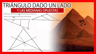 ✅ TRIÁNGULO dado un LADO y dos MEDIANAS 🤔 Triángulo escaleno y medianas opuestas [upl. by Acissehc]