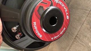 Rockville 12 inch drivers RVP12W8 Review [upl. by Nannerb407]