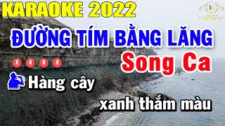 Đường Tím Bằng Lăng Karaoke Song Ca  Beat Mới Dễ Hát Âm Thanh Chuẩn  Trọng Hiếu [upl. by Sterrett317]