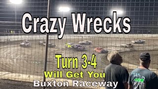 Crashes Spins amp Flips Turn 3 amp 4 Will Get You Buxton Raceway 2024 [upl. by Nylarak375]