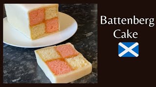 Battenberg cake recipe without a Battenberg tin  First time making a Battenberg cake [upl. by Eveivaneg53]