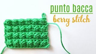 Uncinetto  punto bacca o berry stitch [upl. by Ahtnicaj]