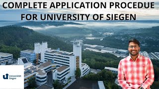 Complete Application Procedure on University of Siegen [upl. by Eolcin207]