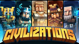 SURVIVAL BUT NEW CIVILIZATIONS  Minecraft Marketplace World  Showcase [upl. by Eckblad]