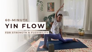 60minute yin yoga FLOW for strength amp flexibility FOR HIKERS [upl. by Novy325]