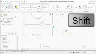 Adding Dimensions to a Sketch in Creo Parametric 20 [upl. by Mikah]