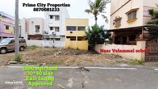 1200 sqft Land Sale in Vanagaram Chennai 🆔1273 approved 3040 size eastfacing residential land [upl. by Yard]