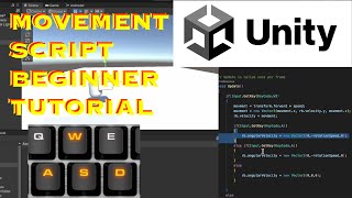 Unity 3D Beginner Tutorial 2024 Creating a Movement Script with W A S D Keys [upl. by Hey324]