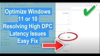 Optimize Windows 11 or 10 Resolving High DPC Latency Issues Easy Fix [upl. by Ravaj88]