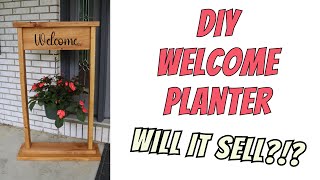 DIY Welcome Sign with Hanging Planter Perfect for Your Front Porch [upl. by Aeniah]