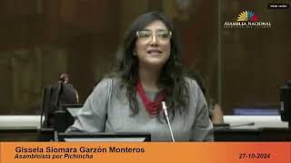 Asambleísta Gissela Garzón  Sesión 975  LeyNoMásApagones [upl. by Aicylla]