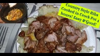 Country Style Ribs Cooked in the Crock Pot [upl. by Azriel]