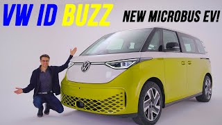 Comeback of the year VW ID Buzz REVEAL of the Volkswagen EV Microbus Multivan [upl. by Bellanca569]