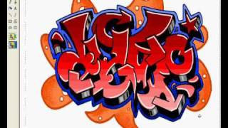 Drawing graffiti in MS paint SYER BY Dudomet [upl. by Attej]