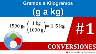 Gramos a Kilogramos g a kg [upl. by Katya]