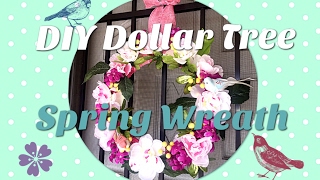 DIY Dollar Tree Spring Wreath [upl. by Suoivatco]