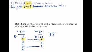 larithmétique dans IN 05 PGCD et lalgorithme deuclide  tronc commun [upl. by Ayamahs]